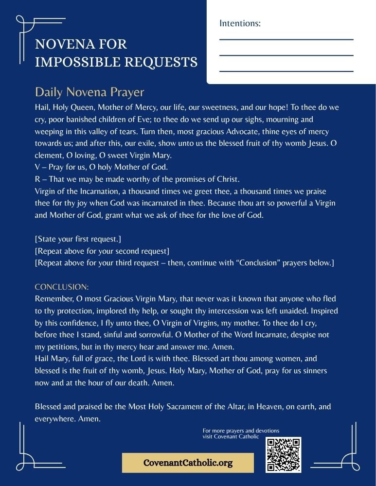 novena for impossible reqeusts downloadable