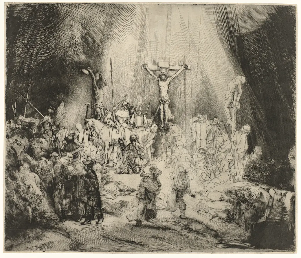 rembrandt, the three crosses