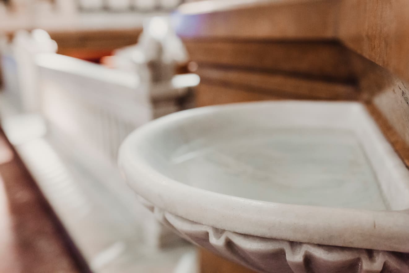 Holy water font