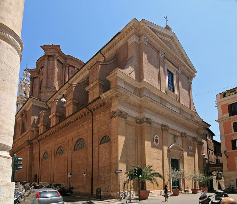 Exterior of the Basilica of Sant’Andrea delle Fratte in Rome